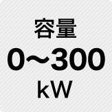 容量 0～300kW