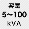 容量 5〜100kVA