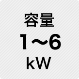 容量 1～6kW