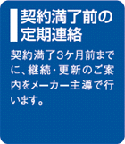 契約満了前の定期連絡